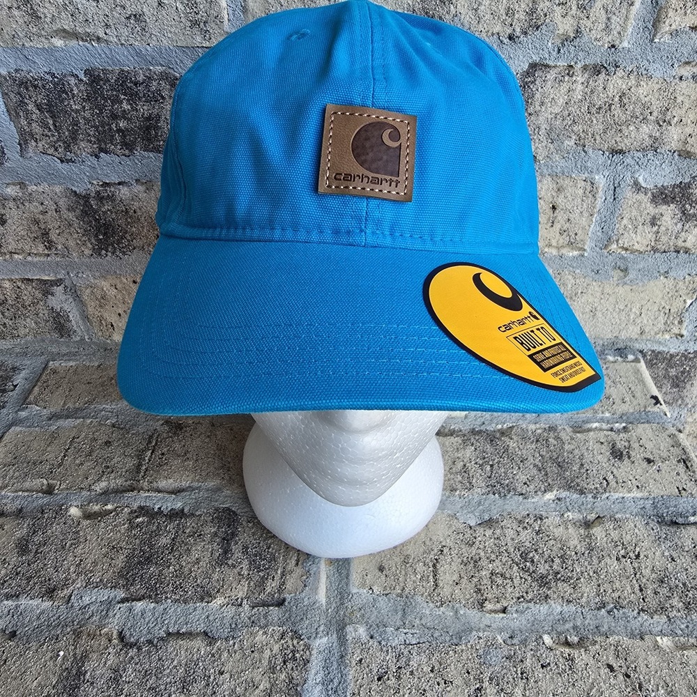 Carhartt Mens Blue Canvas Cap Adjustable Force Sweatband Hat AH0289 NEW